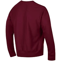 Men's Champion Maroon Mississippi State Bulldogs Relaxed Fit Arch Reverse Weave Pullover Sweatshirt