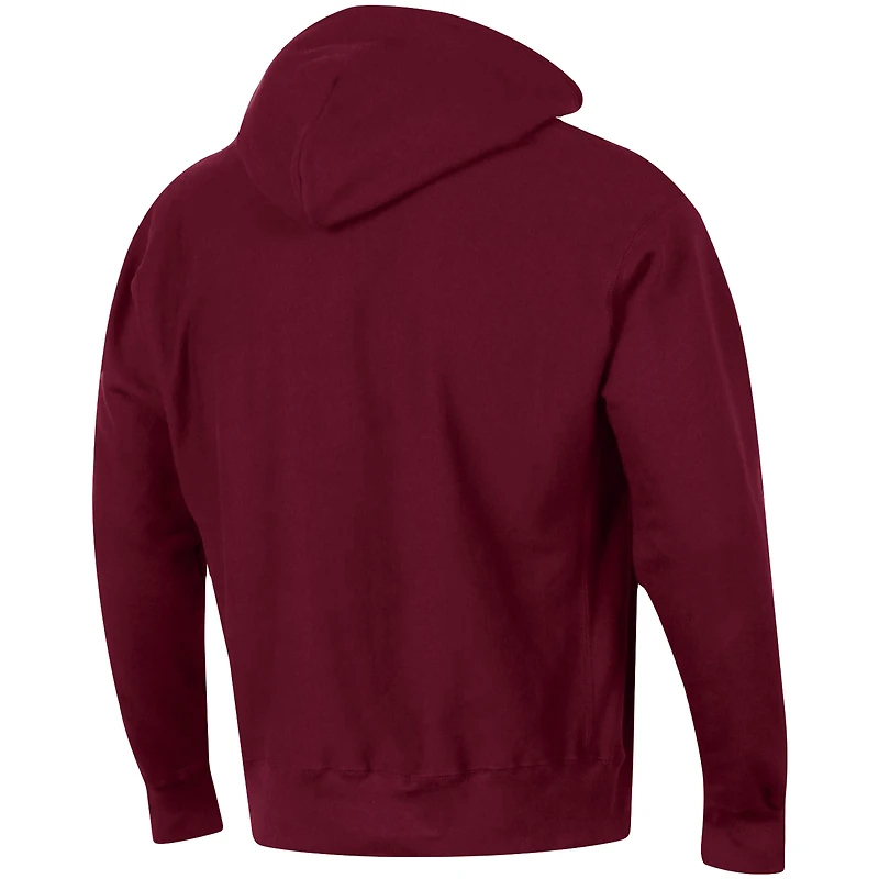 Sweat à capuche armure inversée pour homme Champion Mississippi State Bulldogs Team Arch bordeaux