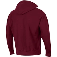 Men's Champion Maroon Mississippi State Bulldogs Team Arch Reverse Weave Relaxed Fit Pullover Hoodie