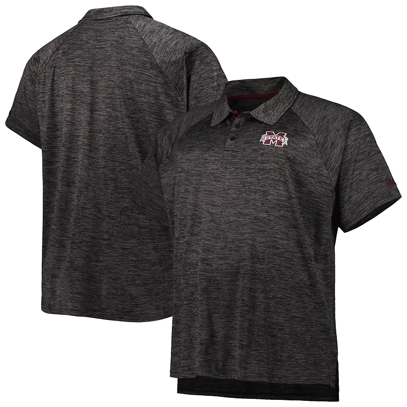 Polo Colosseum Black Mississippi State Bulldogs pour hommes, grandes tailles, Down Swing