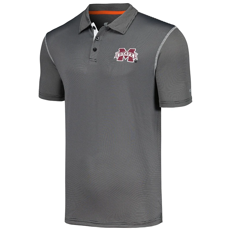 Men's Colosseum  Black Mississippi State Bulldogs Cameron Polo