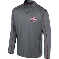 Men's Colosseum Black Mississippi State Bulldogs Cameron Quarter-Zip Windshirt