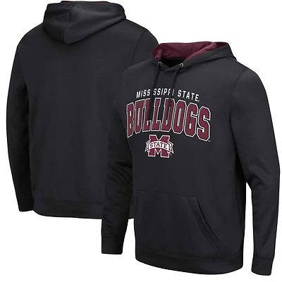 Pull à capuche noir Colosseum pour hommes, Mississippi State Bulldogs Resistance Pull