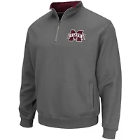 Veste Colosseum Charcoal Mississippi State Bulldogs Tortugas Logo Quarter-Zip pour homme
