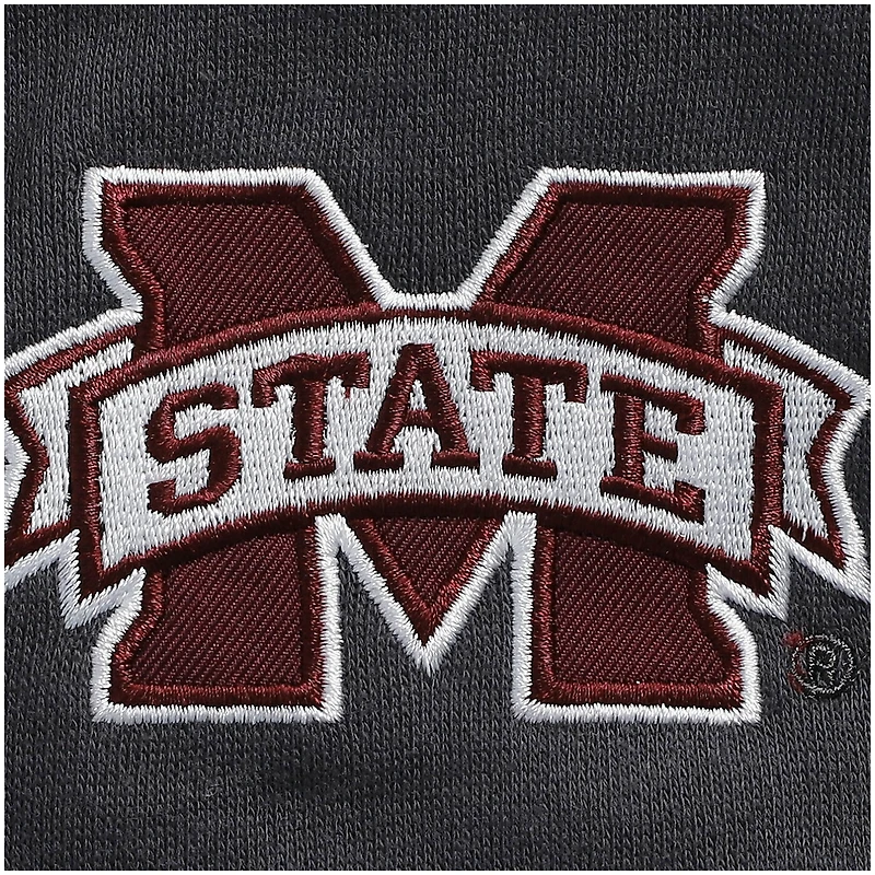 Veste Colosseum Charcoal Mississippi State Bulldogs Tortugas Logo Quarter-Zip pour homme