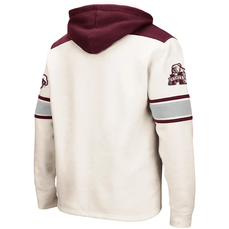 Sweat à capuche lacets Colosseum crème Mississippi State Bulldogs 2.0 pour hommes