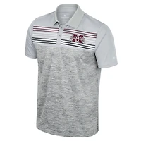 Men's Colosseum Gray Mississippi State Bulldogs Cybernetic Polo