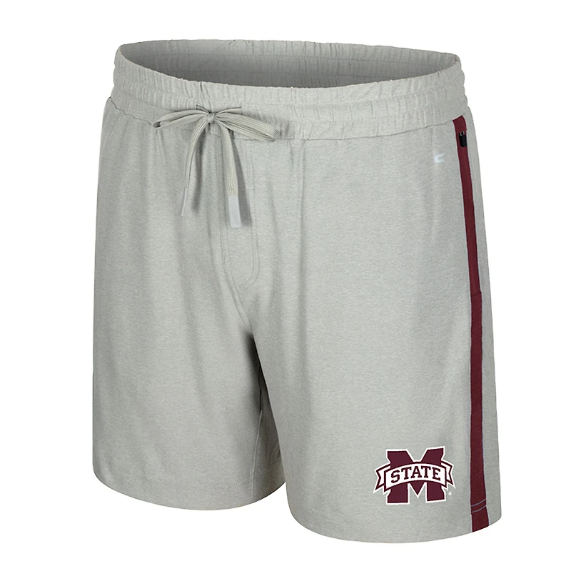 Men's Colosseum Gray Mississippi State Bulldogs Mac Shorts