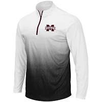 Colosseum Grey Mississippi State Bulldogs Magic Team Logo Veste à quart de zip pour homme