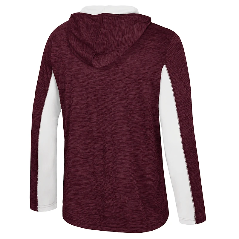 Men's Colosseum Maroon Mississippi State Bulldogs Always Sunny Quarter-Zip Hoodie