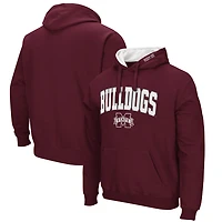 Chandail à capuchon Colosseum Maroon Mississippi State Bulldogs Arch & Logo 3.0 pour hommes