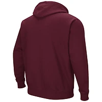 Chandail à capuchon Colosseum Maroon Mississippi State Bulldogs Arch & Logo 3.0 pour hommes