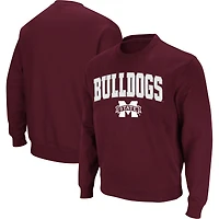 Colosseum Mississippi State Bulldogs Arch & Logo Tackle Twill Pullover Homme