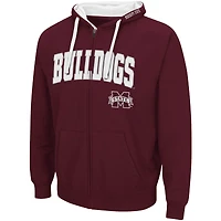 Sweat à capuche zippé Colosseum Mississippi State Bulldogs Big & Tall pour homme