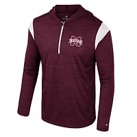 Coupe-vent à demi-zip Colosseum Maroon Mississippi State Bulldogs Dozer pour homme