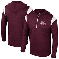 Coupe-vent à demi-zip Colosseum Maroon Mississippi State Bulldogs Dozer pour homme