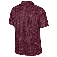 Polo à imprimé football Colosseum marron pour homme, Mississippi State Bulldogs