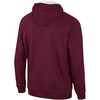 Men's Colosseum Maroon Mississippi State Bulldogs Half-Zip Hoodie
