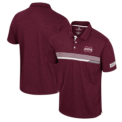Polo No Problemo des Bulldogs de l'État du Mississippi Colosseum Bordeaux pour homme