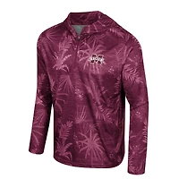 Haut à capuche léger avec imprimé palmiers Colosseum Maroon Mississippi State Bulldogs pour hommes