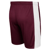 Short à empiècements Colosseum Mississippi State Bulldogs bordeaux pour homme