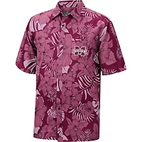 Men's Colosseum Maroon Mississippi State Bulldogs The Dude Camp Button-Up Shirt