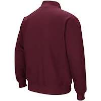 Men's Colosseum Maroon Mississippi State Bulldogs Tortugas Logo Quarter-Zip Jacket