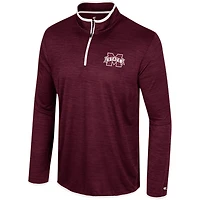 Coupe-vent à quart de zip Wright Colosseum Mississippi State Bulldogs pour homme