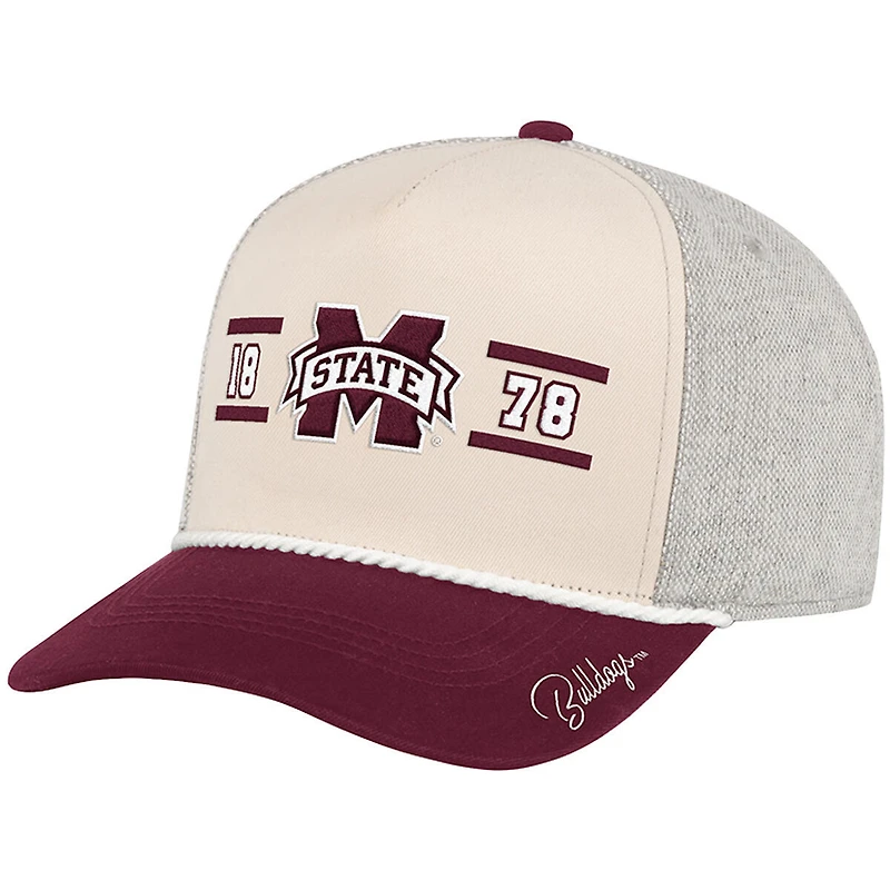 Men's Colosseum Natural Mississippi State Bulldogs Frank Podium Adjustable Hat