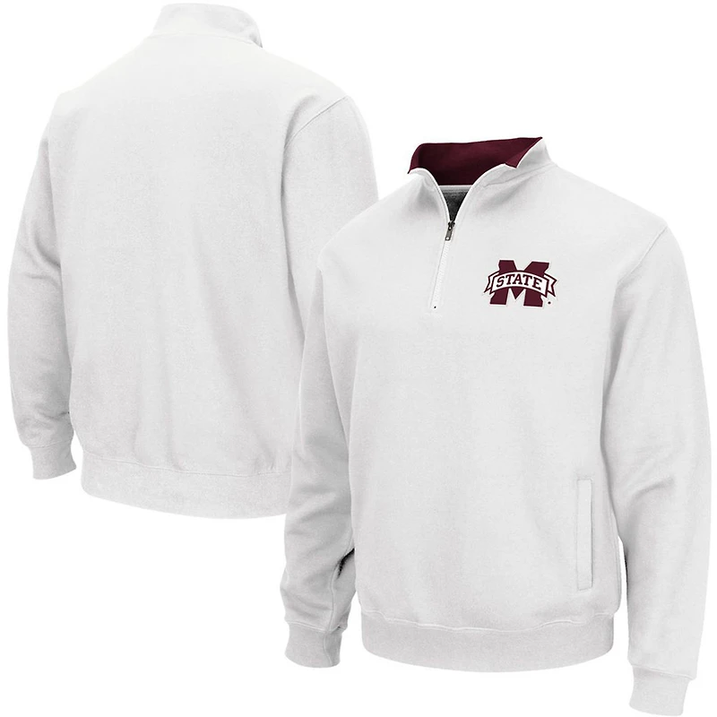 Men's Colosseum Charcoal Mississippi State Bulldogs Tortugas Logo Quarter-Zip Jacket