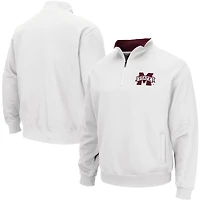 Men's Colosseum Charcoal Mississippi State Bulldogs Tortugas Logo Quarter-Zip Jacket