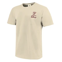 T-shirt superposable couleur crème pour homme avec mascotte des Bulldogs de l'État du Mississippi