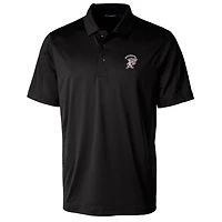 Men's Cutter & Buck Black Mississippi State Bulldogs Team Logo Big Tall Prospect Textured Stretch Polo