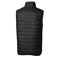 Men's Cutter & Buck Black Mississippi State Bulldogs Team Logo Big Tall Rainier PrimaLoft Eco Insulated Full-Zip Puffer Vest