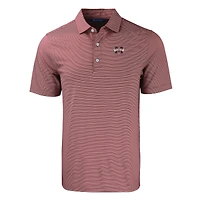 Men's Cutter & Buck Maroon Mississippi State Bulldogs Forge Eco Double Stripe Stretch Recycled Polo