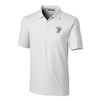 Polo extensible à rayures crayon Forge pour homme Cutter & Buck, blanc, Mississippi State Bulldogs, grandes tailles