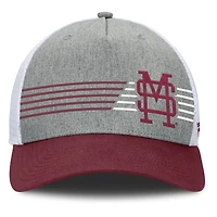 Casquette ajustable Fanatics pour hommes, gris chiné/marron, Mississippi State Bulldogs Profile Trucker