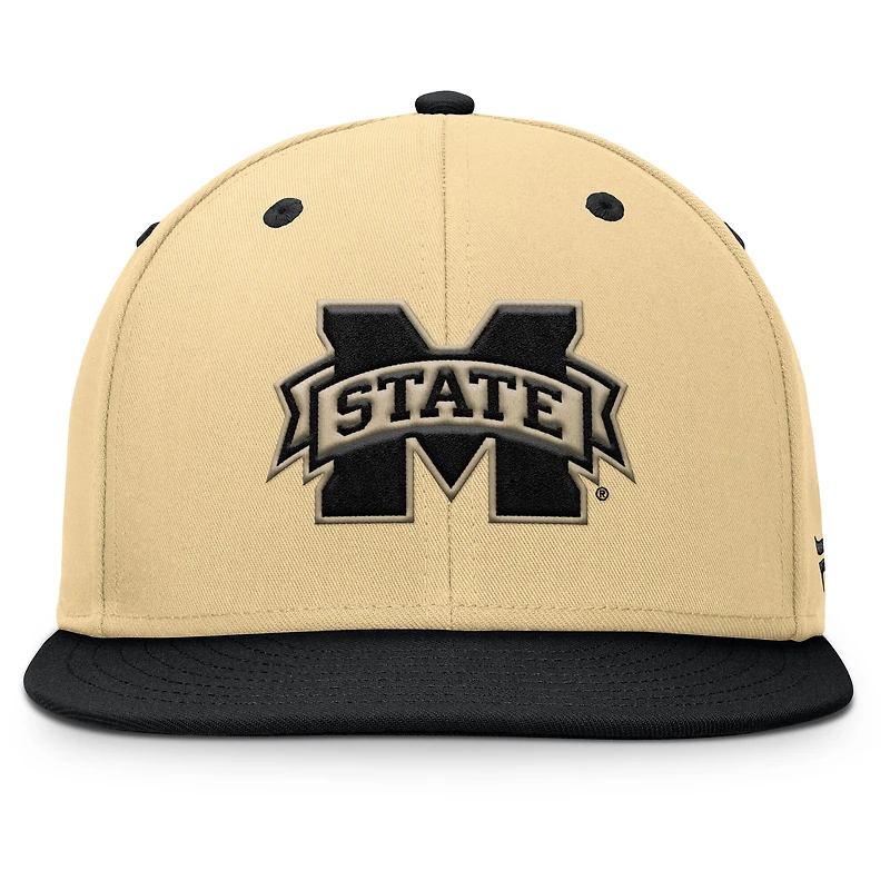 Casquette ajustée Fanatics kaki/noir pour homme, Mississippi State Bulldogs Balance