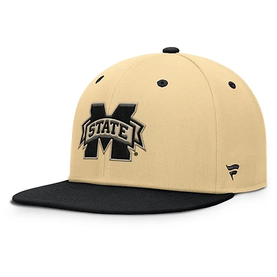 Men's Fanatics Khaki/Black Mississippi State Bulldogs Balance Fitted Hat