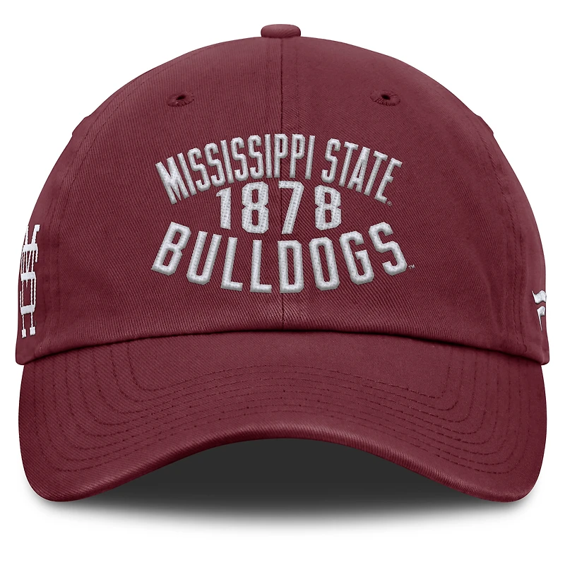 Casquette ajustable Archer pour homme, couleur bordeaux, des Bulldogs de l'État du Mississippi
