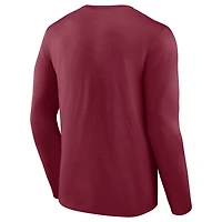 T-shirt à manches longues Fanatics Maroon Mississippi State Bulldogs Double Time 2-Hit pour hommes