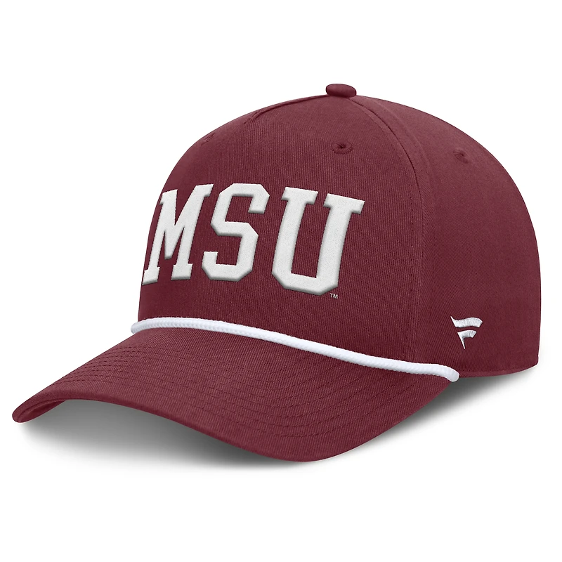Men's Fanatics Maroon Mississippi State Bulldogs Foul Ball Rope Adjustable Hat