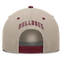 Men's Fanatics  Stone/Maroon Mississippi State Bulldogs Veteran Two-Tone Adjustable Hat