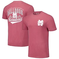T-shirt de baseball pour hommes, couleurs confortables, marron, Mississippi State Bulldogs