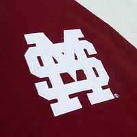 Mitchell & Ness Maroon Mississippi State Bulldogs Legendary Slub Raglan T-shirt à manches longues pour hommes