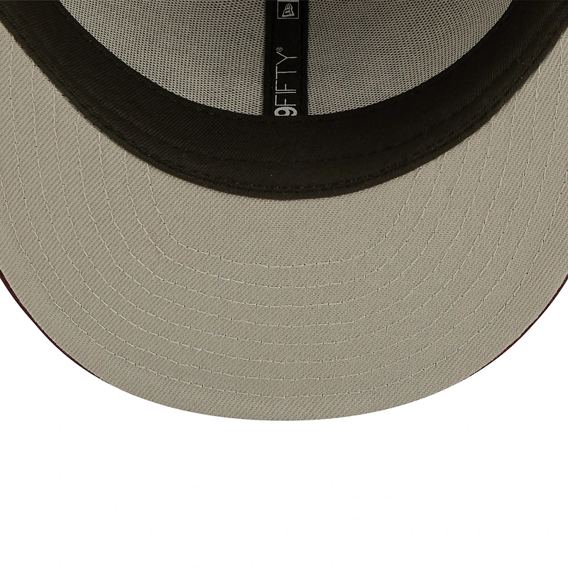 Casquette ajustée 59FIFTY pour homme avec écusson Mississippi State Bulldogs New Era gris chiné/marron