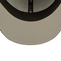 Casquette ajustée 59FIFTY pour homme avec écusson Mississippi State Bulldogs New Era gris chiné/marron