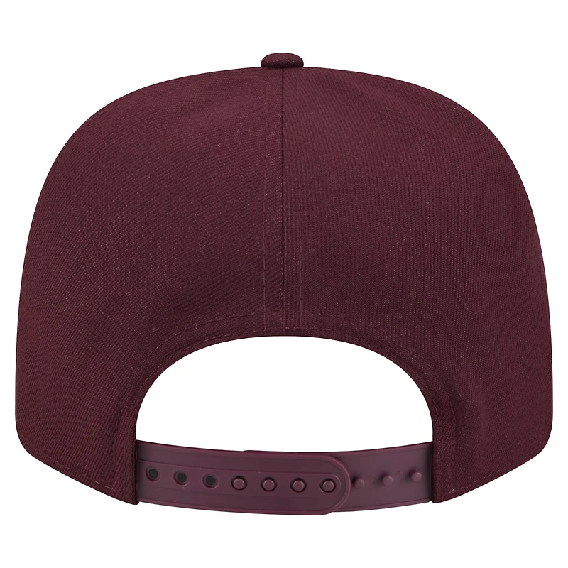 Casquette extensible à boutons-pression New Era 9SEVENTY pour homme, couleur bordeaux, motif Game Day des Mississippi State Bulldogs
