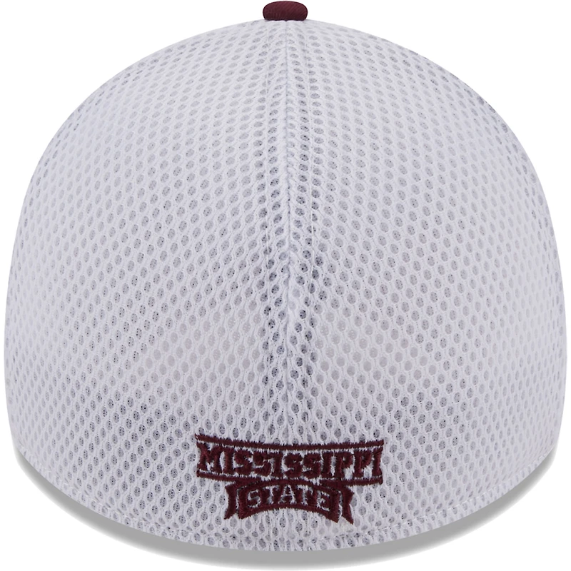 Casquette Neo 39THIRTY Flex pour homme New Era marron Mississippi State Bulldogs