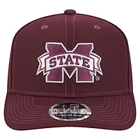 Casquette ajustable 9SEVENTY pour homme New Era, couleur bordeaux, des Bulldogs de l'État du Mississippi